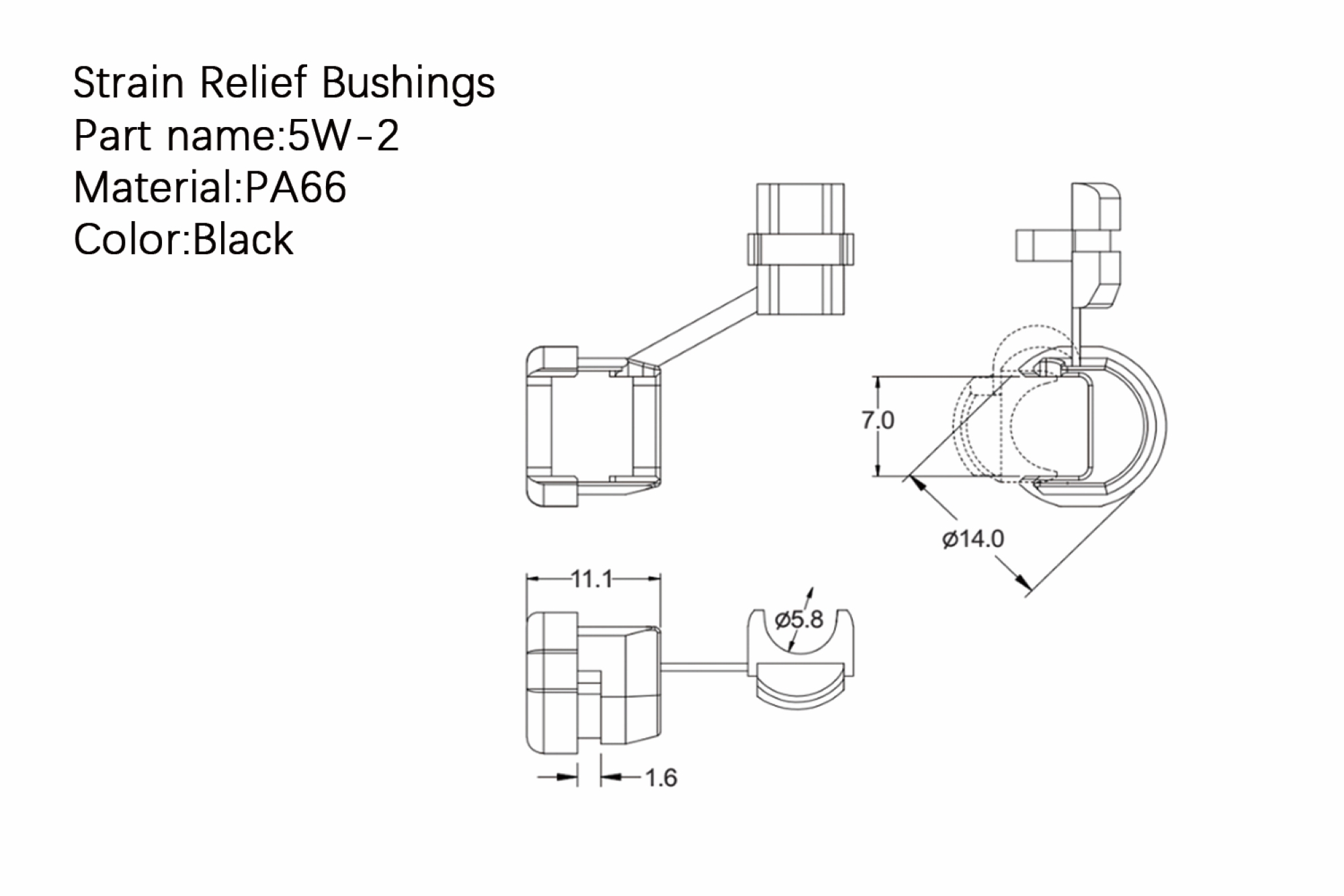 Strain Relief Bushings 5W-2